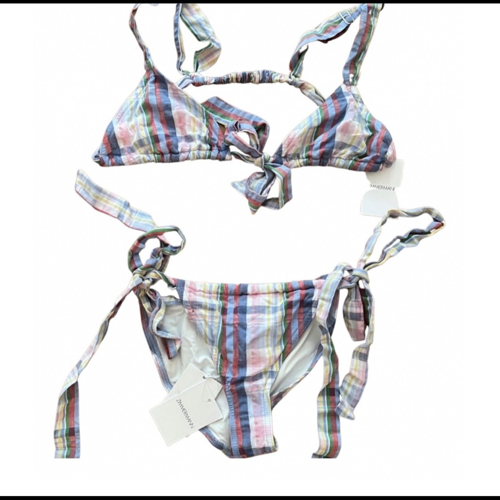 NWT Zimmermann Teddy Check Plaid Bikini Size 2 - Picture 2 of 6